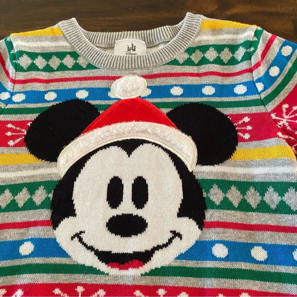 Disney Store Mickey Family Holidays Boys Sweater - Picture 4 of 10